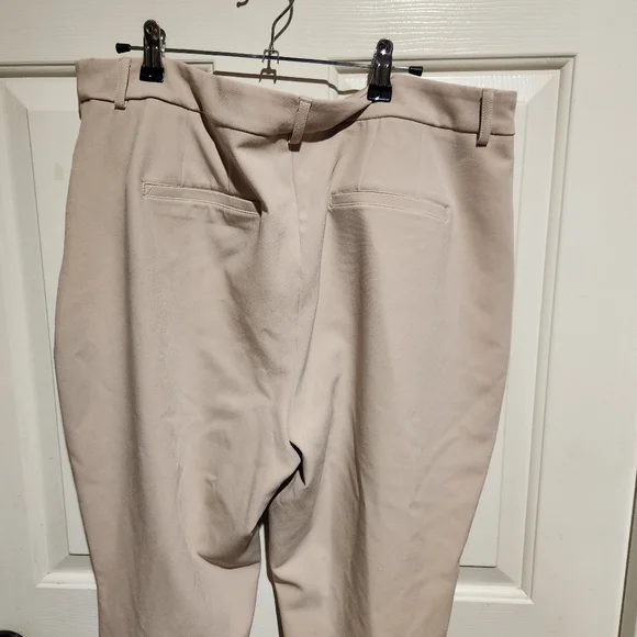 Express Editor High Rise Skinny Cream Pants Business Casual Luxury Minimalist - Picture 8 of 10